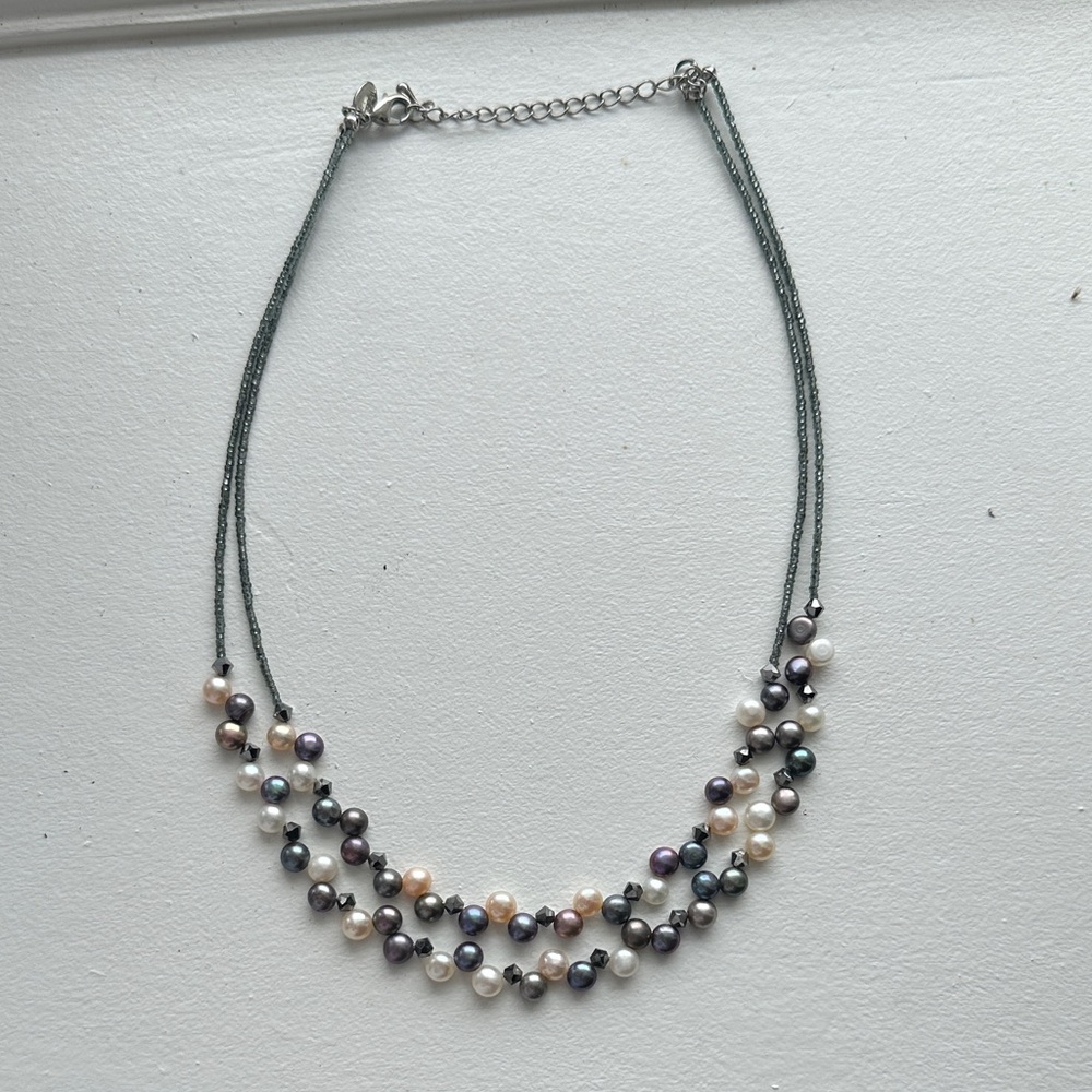 Elegant Multicolor Pearl Necklace